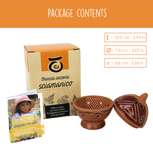 Lư Hương PALOSANTO-Thích Hợp Cho Nón, Khoai Tây Chiên, Bột Và Nhựa-Được Làm Thủ Công Tại Ecuador-Người Giữ Hương Terracotta - Product Image 2