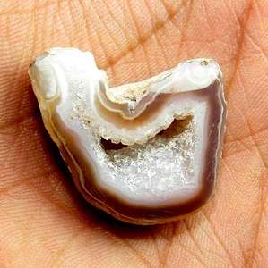 Agate à bandes Druzy tranche feuille forme pierre précieuse en vrac poli plaine Cabochon fabrication de bijoux naturel incroyable qualité - Product Image 6