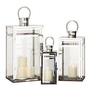 FAROL DE VELA decorativo de acero inoxidable y vidrio, fabricante de nuevo diseño, decoración del hogar, vela de Metal y vidrio - Product Image 3