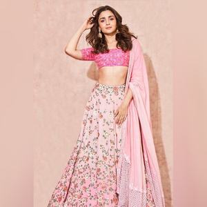 Attrayant georgette fil broderie séquence travail lehenga choli avec dupatta réception porter meilleur prix vêtement ethnique ApparelGarment - Product Image 1