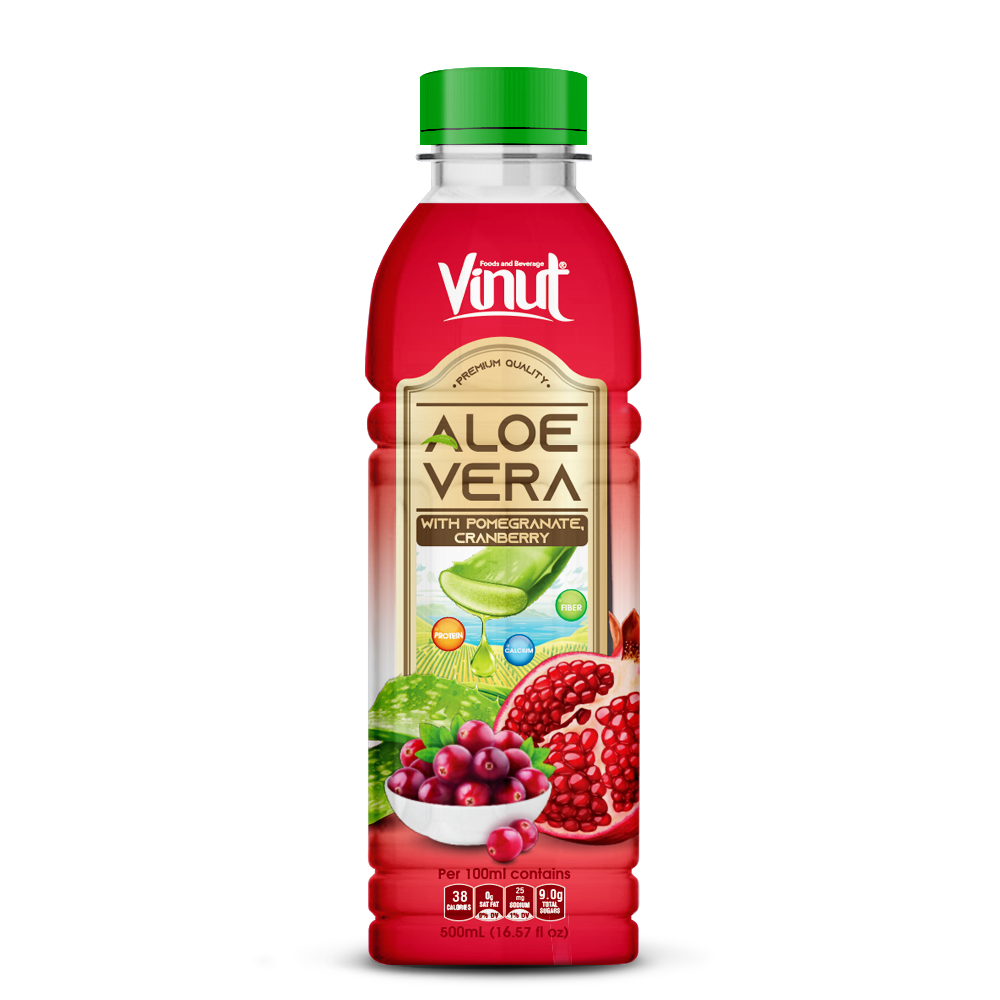 Healthy 500ml Aloe Vera Juice with Cranberry & Pomegranate