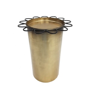 Support de bougies, en aluminium dur, pour décor de Table, 1 pièce, avec motif de conception, anneau supérieur en fer, Texture noir mat - Product Image 6