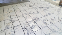 Carreaux de sol et de mur intérieurs en pierre naturelle blanche moderne, 20 mm, semi-mat, poli, antidérapant, isolation thermique, 300x600 mm, Turkiye
