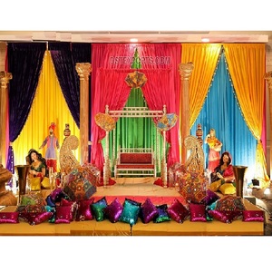 Décoration de scène pour le thème du sangra, 1 pièce, décor de scène Unique, Style punk jabs, pour célébrations Mehndi, décor de scène - Product Image 1