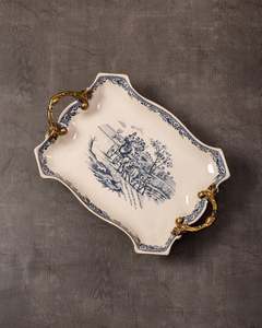 ถาดเสิร์ฟเซรามิกทันสมัยสำหรับบ้านโรงแรมร้านอาหารถาดตกแต่งดีไซน์ทันสมัยถาดเสิร์ฟอาหารและโรงแรม - Product Image 2