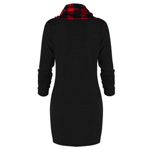 Sudaderas con capucha de manga larga con entramado informal personalizado para mujer Poliéster/Algodón de invierno Suministro ODM Teñido liso con color y tamaño personalizados - Product Image 6