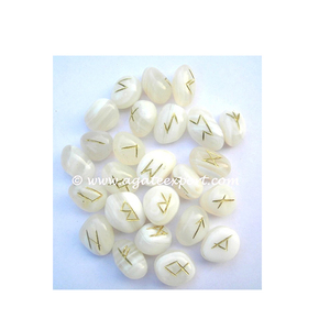 Juego de Runas de ágata con bandas, los mejores juegos de piedras de runas curativas para meditación y decoración, productos de piedra curativa Fengshui - Product Image 3