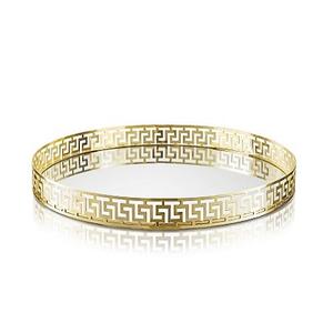 Plateau de nourriture en métal et miroir de la plus grande qualité Plateau de service aux dates de dessert de forme ronde de conception la plus récente pour un usage domestique - Product Image 6