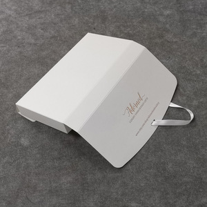 Eco Friendly Cardboard <strong>Envelope</strong> <strong>Packaging</strong> Gift Boxes with Ribbon Gold Foiled logo - Product Image 6