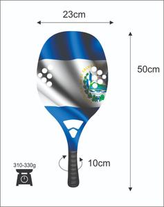 ไม้เทนนิสชายหาดแบบสั่งทำพิเศษ หน้าไม้ 20 มม. น้ำหนัก 320-340 กรัม ความยาว 50 ซม. ด้ามจับคาร์บอนไฟเบอร์ ตาข่ายคาร์บอนไฟเบอร์ผสมใยแก้ว - Product Image 4