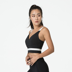 Custom Women's High Support Strapless Sports Bra-Breathable Moisture Wicking Four-Way Stretch Deep V-<b>Neck</b> Removable <b>Pads</b> UV - Product Image 4