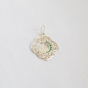 Pendentif Chevalière Musulmane en Argent Sterling 925 Pendentif Rhodanizing Cubic Zirconia Insert With Arabic Lettering Jewelry Necklace - Product Image 1