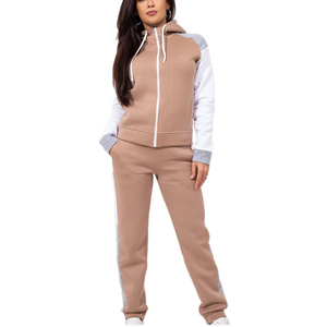Vêtements de sport pour femme, tendance et décontractés, avec fermeture éclair, cordon de serrage, couleur noire, avec grande poche, pour activités de plein air - Product Image 2