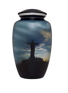 พระเยซูคริสต์ทรงระลึกถึงชาวคริสต์โกศใส่เถ้ากระดูกมนุษย์พร้อมถุงกำมะหยี่ - Product Image 2