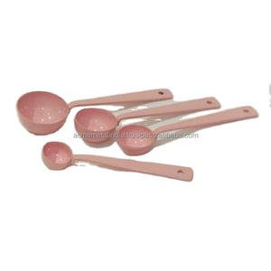 Juego de cucharas medidoras de acero inoxidable con acabado rosa elegante, ideal para medidas de cocina precisas y elementos esenciales de cocina - Product Image 1