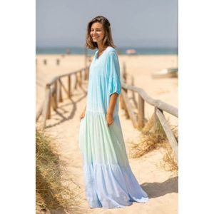 Robe longue décontractée, vêtement Maxi à manches trois quarts, nouvelle collection d'été, vente en gros - Product Image 1