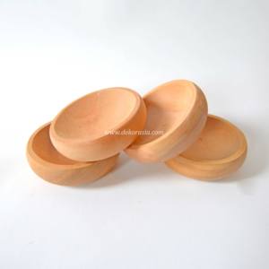 Serveur de calebasse rond antique en bois, bol décoratif en bois de fruits en gros petit bol de luxe créatif bol à salade - Product Image 3