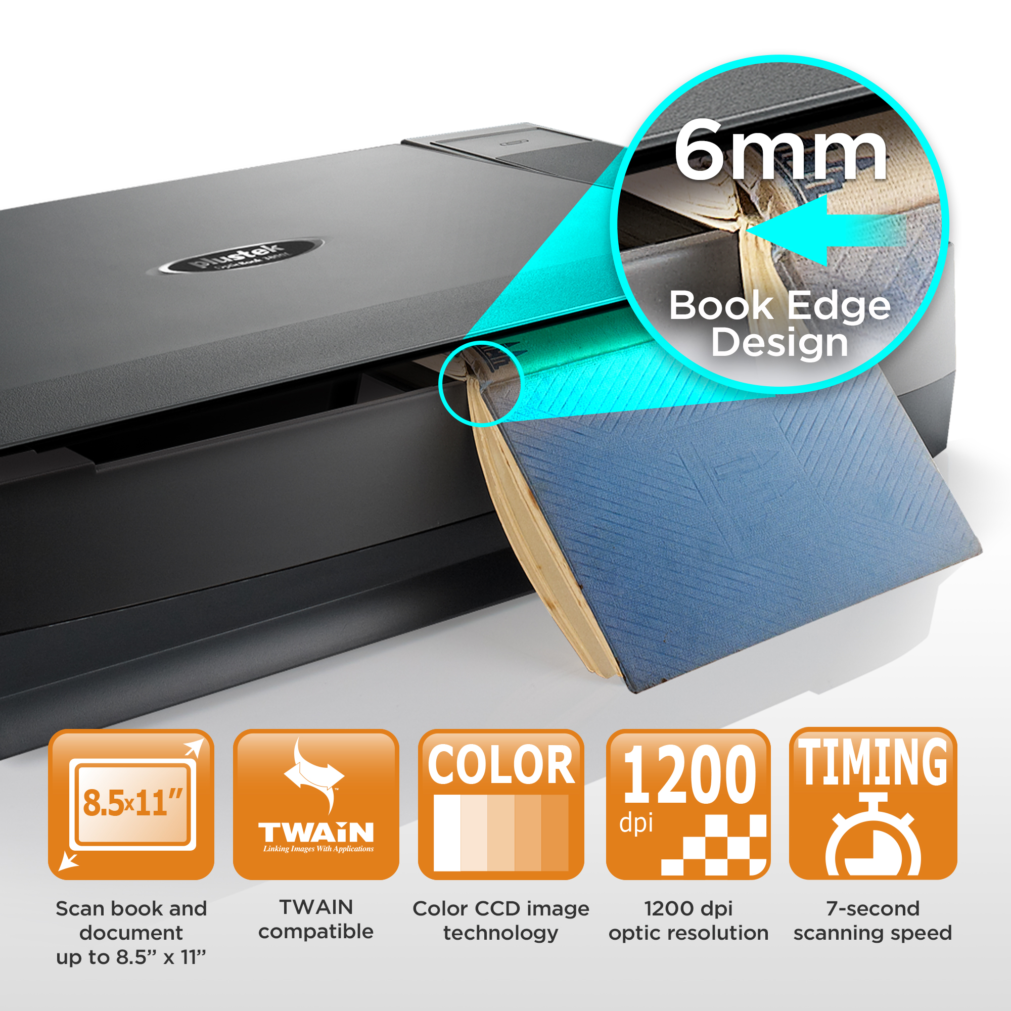 Plustek OpticBook 3800L EBookScan - CCDセンサー搭載ブック