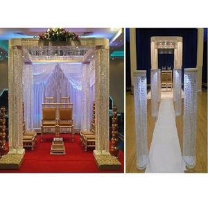 Decoración de Cristal Colgante para Bodas, Estilo Occidental Moderno, Pilares de Cristal para Mandap, Último Modelo de Mandap de Cristal para Bodas en el Reino Unido - Product Image 1