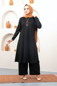 Tunique Hijab en dentelle avec boutons, ensemble de 2 pièces, vêtements islamiques, robes turques modestes mode, Abaya - Product Image 5