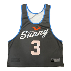 Maillots de lacrosse réversibles imprimés par transfert thermique, vente en gros, personnalisation nom et numéro, découpe automatisée, 100% polyester - Product Image 1