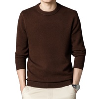 Pull en maille col rond pour homme de haute qualité, 100 % coton, respirant, anti-rétrécissement, séchage rapide, grandes tailles, vêtement d'hiver personnalisé 7GG