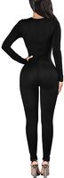 Combinaison-pantalon pour femme en polaire tricotée et brodée 100 % polyester, coupe classique, manches longues, col montant, personnalisable (logo, couleur, taille)