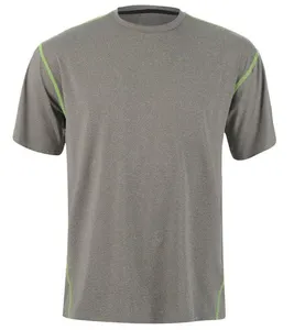 Мужская футболка из полиэстера, быстросохнущая дышащая футболка под заказ, идеально подходит для повседневных и официальных случаев, рубашка для бега