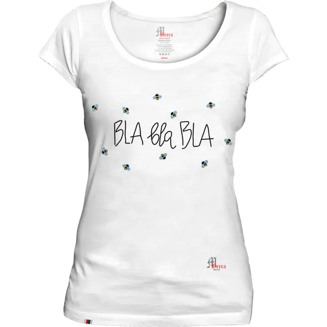 Woman Tshirt 100% cotton 160gr printed high quality made in italy new collection Bla bla