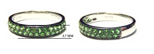 KOK Livraison Directe Conception Personnalisée Bonne Qualité 18k Or Blanc Rhodium Noir Vert Émeraude Bague de Mariage pour Femme - Product Image 2