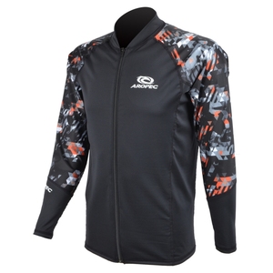 Rashguard à manches longues en spandex pour homme avec protection UPF50 et motif géométrique - Product Image 1