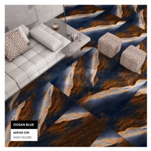 Baldosas de Porcelana de 600x1200mm Premium con Aspecto de Mármol Natural Modelo Evergreen Especial para Cuarto Oscuro. - Product Image 1