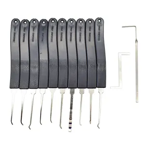 Klom נעילת פיק סט מסגר כלים נעילת 9 pcs Lockpicking מתקדם 9-חתיכות סט נעילת פיק כלי מסגר