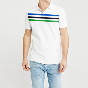 Venta caliente 2020 logotipo personalizado de alta calidad 100% algodón Polo de hombre diseño en blanco liso de talla grande de punto de compresión corta - Product Image 5