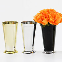 Coupe à Julep à la menthe en acier inoxydable à double paroi avec placage argenté pour mariages, faible MOQ, idéale comme pot de fleurs de table