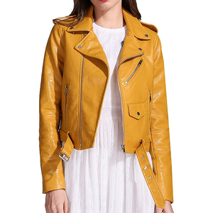 OEM High Quality Women Fashion Leather <b>Jackets</b> Original <b>Sheep</b> <b>Skin</b> Leather Custom Size Leather <b>Jackets</b> - Product Image 4