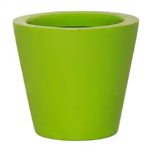 Decorative Green Small Table Top Pots Round Pot Best Quality Modern Matt Light Weight Indoor Unbreakable Fiberglass 3 Mm