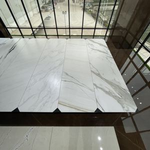 Terazzo – grande dalle brune en pierre rustique, corps entier de 800x3000mm, carreaux de porcelaine, grande dalle pour la cuisine domestique. - Product Image 2
