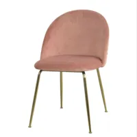 Оптовая продажа, современный дизайн, роскошный бархатный обеденный стул в Европейском стиле, мягкие диваны, золотые ножки, стул для гостиной