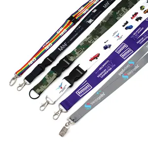 Gepersonaliseerde Nek Sublimatie Lanyard Promotionele Groothandel Mobiele Telefoon Lanyard Polyester Custom Lanyard Sleutelhanger