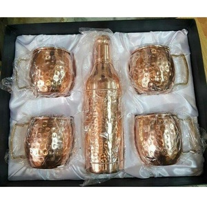 ขวดน้ำทำจากทองแดงบริสุทธิ์ใหม่ขนาด950มล.,ขวดหุ้มฉนวนทองแดงกันการรั่วซึมแฮนด์เมดสำหรับอุปกรณ์เสริมบาร์28ออนซ์ - Product Image 2