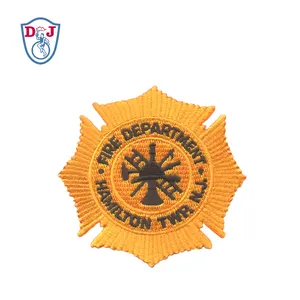 Custom Embroidered Fire Patch Fire Department logo patch emblem for uniform accessories