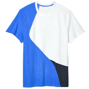 เสื้อยืดโลโก้ผู้ชาย,ผ้าฝ้าย100% บล็อกสีปรับแต่งปกติพอดีเสื้อสตรีทสำหรับผู้ชายคอลูกเรือขนาดพิเศษ OEM - Product Image 2