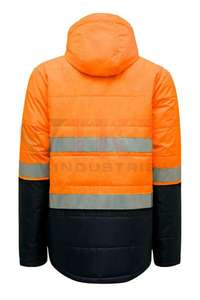 Vêtements de travail de sécurité haute visibilité unisexes personnalisés avec logo OEM, coupe-vent imperméable, polyester réfléchissant, impression sérigraphique - Product Image 3