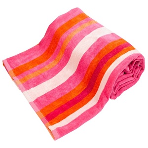 Serviettes de plage 100% coton biologique multicolore avec certificat Gots Ensemble de serviettes de nettoyage gaufrées à séchage rapide avec logo personnalisé pour l'extérieur - Product Image 1