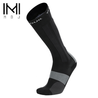 Chaussettes de compression montantes pour hommes, personnalisables avec logo, pour le football et la randonnée, en Spandex/Nylon, 8-15/15-20 mmHg, colorées, service OEM pour les joueurs