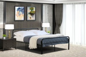 2026 New Design Rounded headboard Metal Single <b>Bed</b> Frame - Product Image 2
