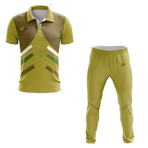Cricket Uniform Hoge Kwaliteit Gesublimeerd Jersey & Pant Cricket Uniform Volledige Sublimatie Kleur Cricket T Shirt Patroon Nieuw Ontwerp