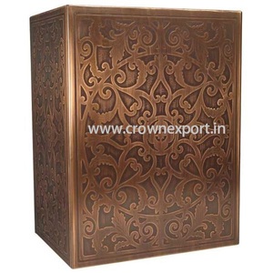 Urna de cremación de cobre con forma de ataúd grande, recuerdo de cenizas humanos y urna de Mascota, servicio funerario con acabado antiguo al mejor precio del mercado - Product Image 6