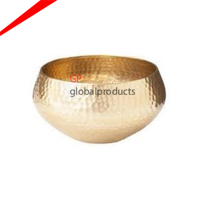 Bol de service en métal doré fantaisie avec finition haut de gamme, bol de service décoratif pour centre de table - Product Image 5